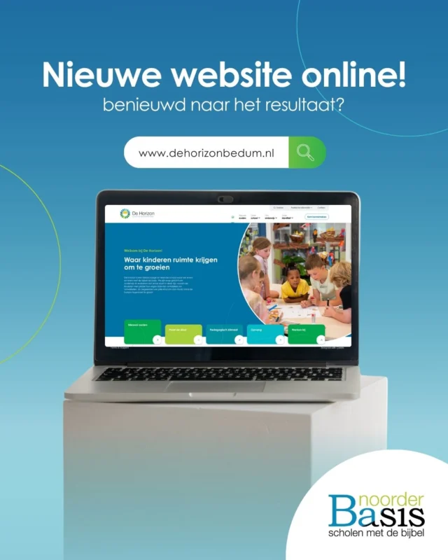 Tadaa! 🎉 De Horizon heeft een gloednieuwe website!Het kiezen van een basisschool is een belangrijke beslissing. We begrijpen dat je als ouder graag wilt weten waar een school voor staat en wat voor onderwijs er wordt gegeven. Je zoekt een veilige plek voor je kind en die willen wij je bieden! Bij ons krijgt je kind de ruimte om te groeien, zich gezien te voelen en te leren in een omgeving waar het christelijk geloof centraal staat. Om je te helpen bij deze keuze, hebben we onze website vernieuwd! Zo krijg je alvast een duidelijk en overzichtelijk beeld van onze school en leer je ons online kennen. Benieuwd? We maken graag tijd voor een kennismakingsgesprek, zodat we jou en je kind beter leren kennen. Neem een kijkje op de website en neem gerust contact met ons op! #NoorderBasis #DeHorizon#website #christelijk